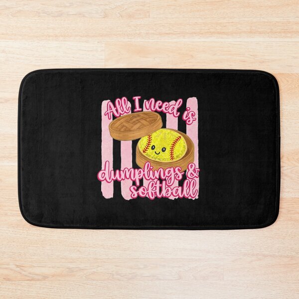 Item preview, All I Need Is Dumplings  Softball Retro Striped Softball designed and sold by stershopepie.