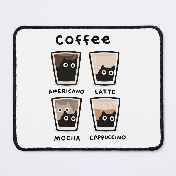 Item preview, Cute Coffee Cat Cups Illustration Set designed and sold by ArtsB.