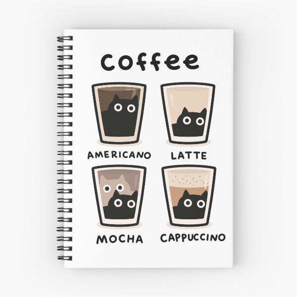 Item preview, Cute Coffee Cat Cups Illustration Set designed and sold by ArtsB.