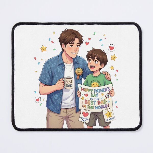 Item preview, Best Dad in the World: Anime Father and Son Father’s Day Celebration designed and sold by VibranPalette.