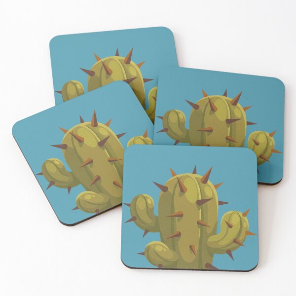 Item preview, Cactus Blue Background Stickers Prints Posters Wall Art Magnet Home Coffee Cup Decoration TShirt Stationary Notebook Magnet Hat Kitchen Work School Office Redbubble Shop designed and sold by Saritas Boutique Shop.
