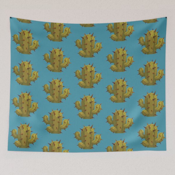 Item preview, Cactus Blue Background Stickers Prints Posters Wall Art Magnet Home Coffee Cup Decoration TShirt Stationary Notebook Magnet Hat Kitchen Work School Office Redbubble Shop designed and sold by Saritas Boutique Shop.