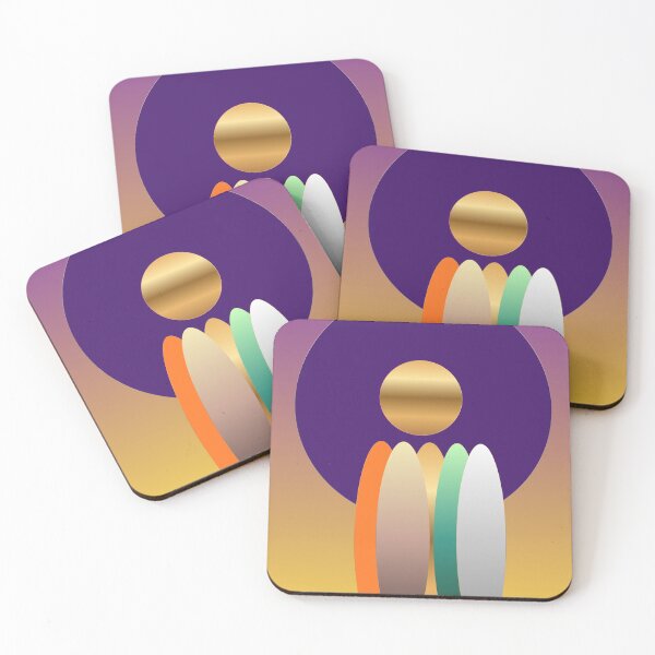 Item preview, Amethyst Totem — Purple Gold and Orange Geometric Abstract designed and sold by Dee Tirang.