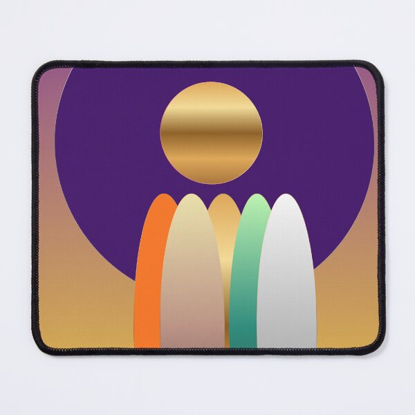 Item preview, Amethyst Totem — Purple Gold and Orange Geometric Abstract designed and sold by Dee Tirang.