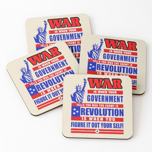Item preview, War vs Revolution Typography – Patriotic Political Statement Design designed and sold by Color4Nature.