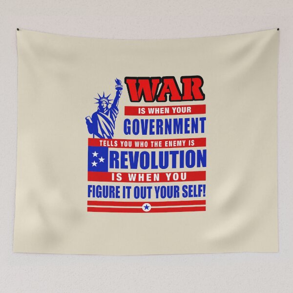 Item preview, War vs Revolution Typography – Patriotic Political Statement Design designed and sold by Color4Nature.