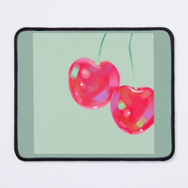 Item preview, Cherry Background Light Green Stickers Prints Posters Wall Art Magnet Home Coffee Cup Decoration TShirt Stationary Notebook Magnet Hat Kitchen Work School Office Redbubble Shop designed and sold by Saritas Boutique Shop.