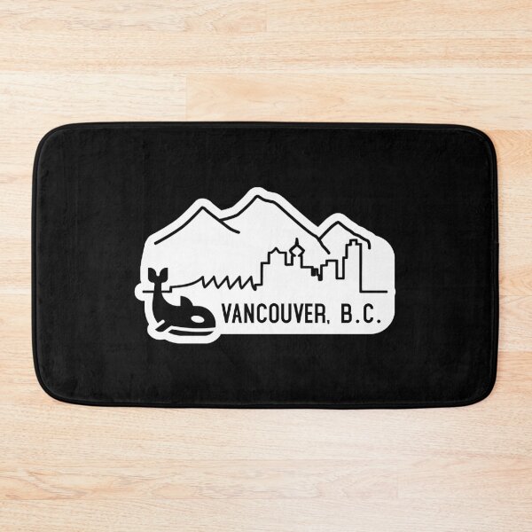 Item preview, Vancouver B.C. Canada Line Art Whale Black White designed and sold by TackyTime.