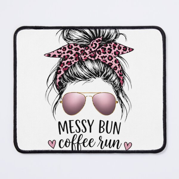 Item preview, Messy Bun Coffee Run Gettin’ It Done – Leopard Headband Mom Life Design designed and sold by d3zgn3d.