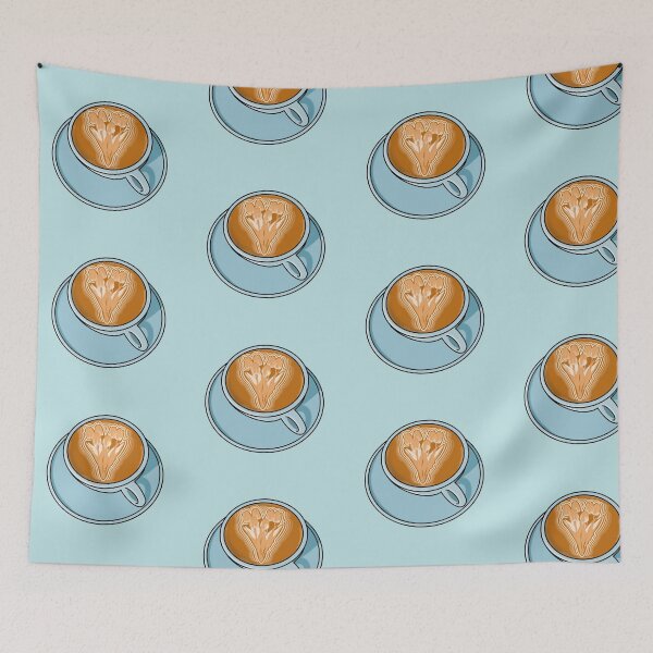 Item preview, Tulip Bouquet Latte Art - Blue Coffee Mug designed and sold by Acaruso167.