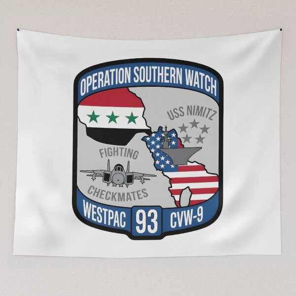 Item preview, USS Nimitz CVW-9 Operation Southern Watch Westpac 93 Patch designed and sold by CharlieDesings.