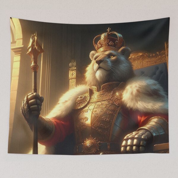 Item preview, King Lion on his Throne designed and sold by nikkolaus.