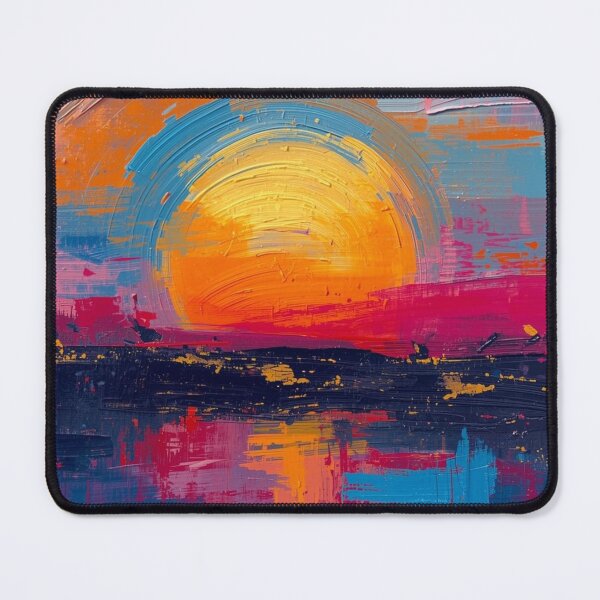 Item preview, Abstract Sunset Painting | Colorful Modern Landscape | Vibrant Wall Art Print designed and sold by Irysek.