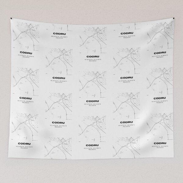 Item preview, Codru Moldova Minimalist Map Print | Contemporary Urban Map Art designed and sold by RM-Journey.