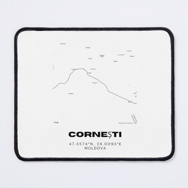 Item preview, Cornești Moldova Minimalist Map Poster | Clean Town Map Design designed and sold by RM-Journey.