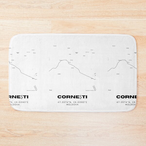 Item preview, Cornești Moldova Minimalist Map Poster | Clean Town Map Design designed and sold by RM-Journey.