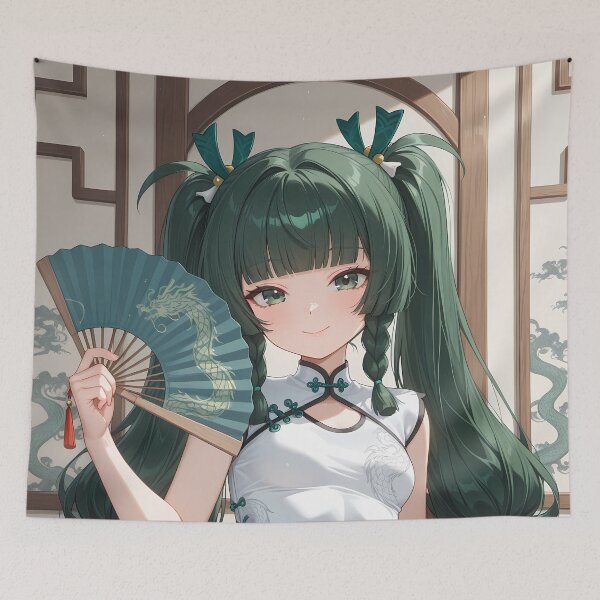 Item preview, Qingyi Zenless Zone Zero Anime Girl Elegant Dragon Fan Classic Beauty designed and sold by Spraykart.