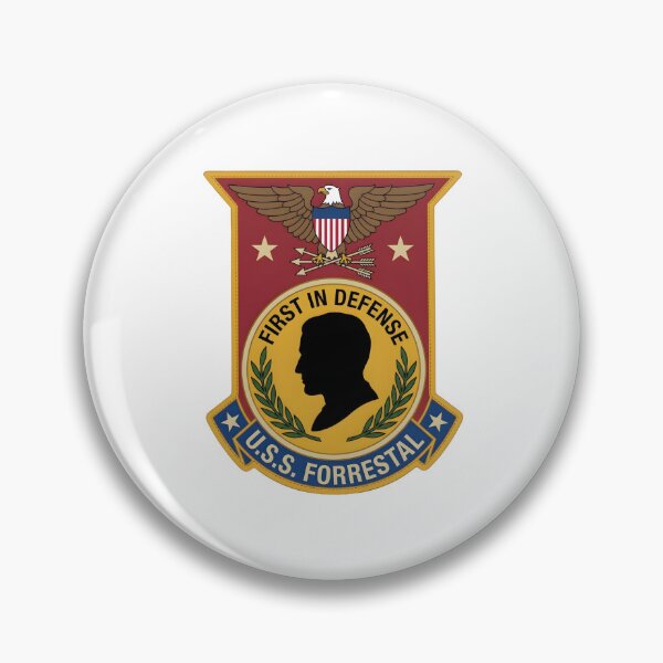 Item preview, USS Forrestal CVA-59 First in Defense Military Insignia designed and sold by CharlieDesings.