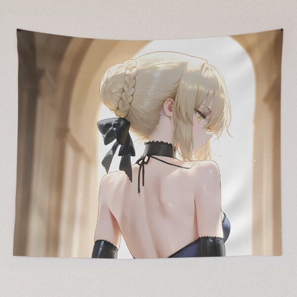 Item preview, Saber Alter Fate Stay Night Blue Dress Back View Elegance designed and sold by Spraykart.
