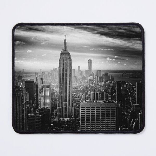 Item preview, Empire State Building – Black & White New York City Skyline designed and sold by Iceberg Comic Book Lounge.