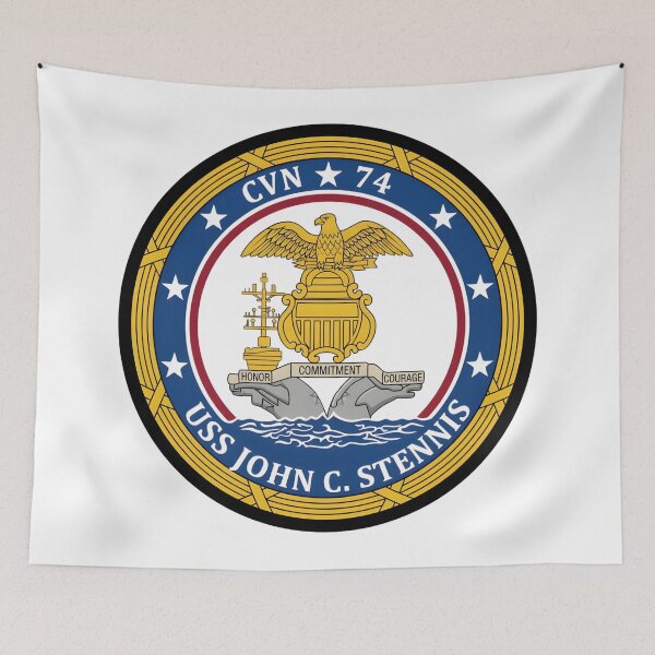 Item preview, USS John C. Stennis CVN 74 Aircraft Carrier Crest designed and sold by CharlieDesings.