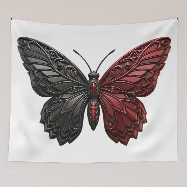 Item preview, Realistic 3D Butterfly Monarch Gothic Sculpture Design designed and sold by Digital Duniyah.