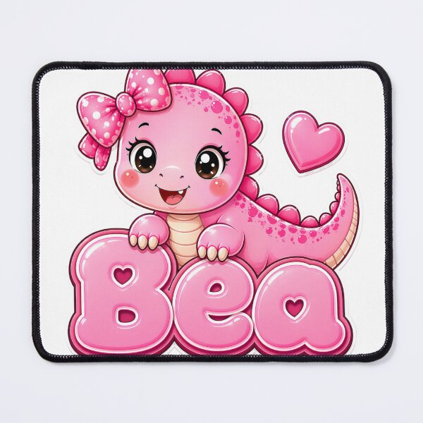 Item preview, Bea Name Dinosaur Sticker Cute Kids Cartoon Dino designed and sold by JoyPopSticker.