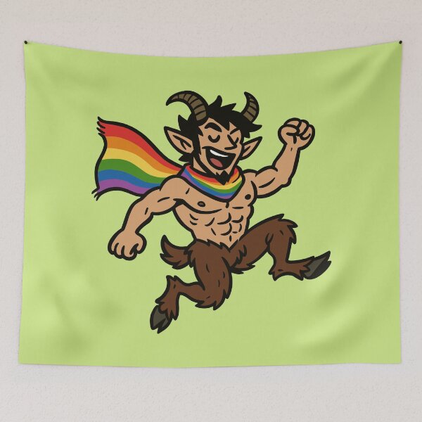 Item preview, Gay Pride Faun Frolicking designed and sold by Ghost on Toast.
