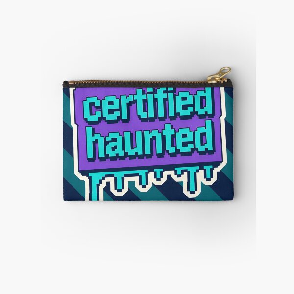 Item preview, Certified Haunted Pixel Text - Retro Gaming Meme designed and sold by PictorialWhimsy.