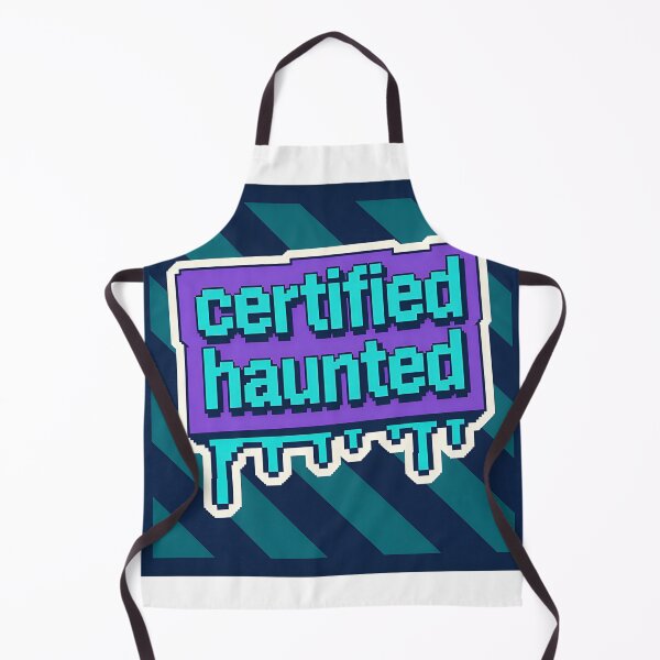 Item preview, Certified Haunted Pixel Text - Retro Gaming Meme designed and sold by PictorialWhimsy.