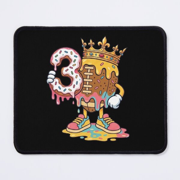 Item preview, Football 3rd Birthday Ice Cream Drip Three Year Old designed and sold by KIROSALS.