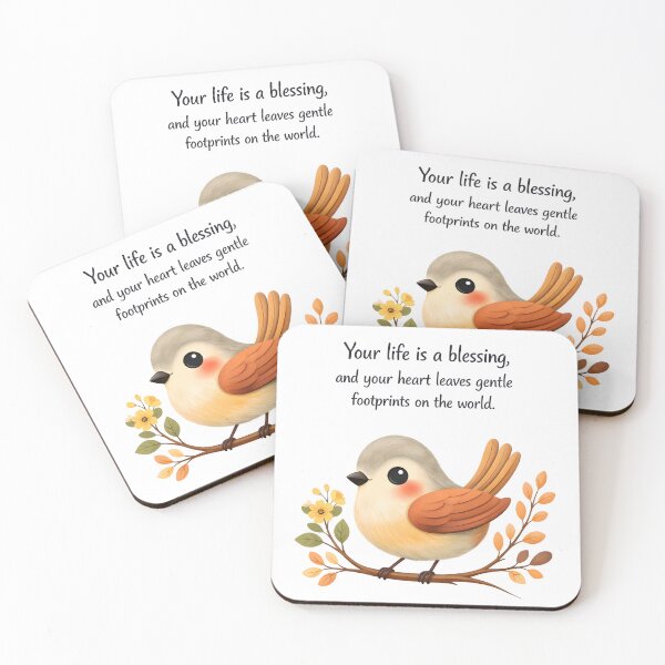Item preview, Your Life Is a Blessing Bird Print, Inspirational Nursery Wall Art, Gentle Quote Decor designed and sold by LoveNurseries.