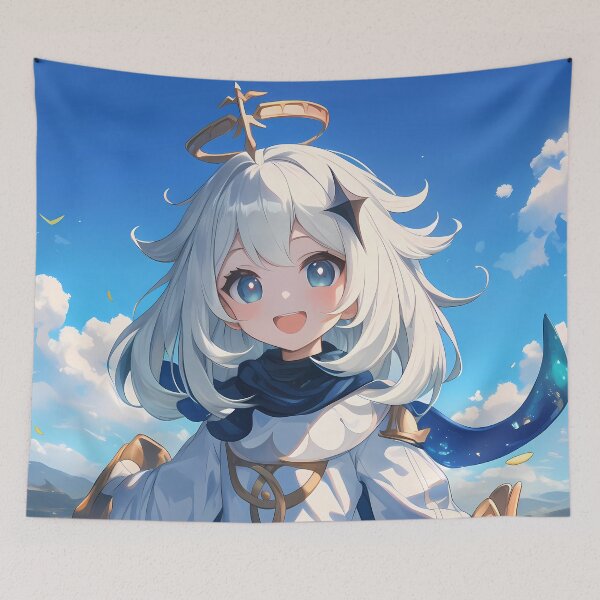 Item preview, Paimon Genshin Impact Sunny Meadow Blue Sky Smile designed and sold by Spraykart.