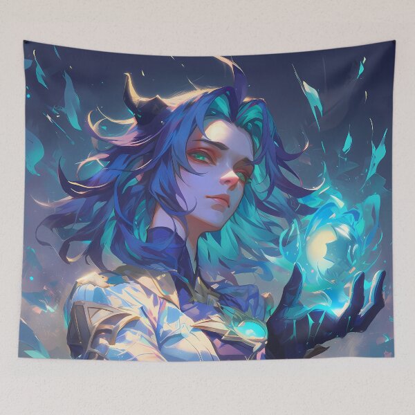 Item preview, Albedo Genshin Impact Teal Alchemy Glow Mage Vibes designed and sold by Spraykart.
