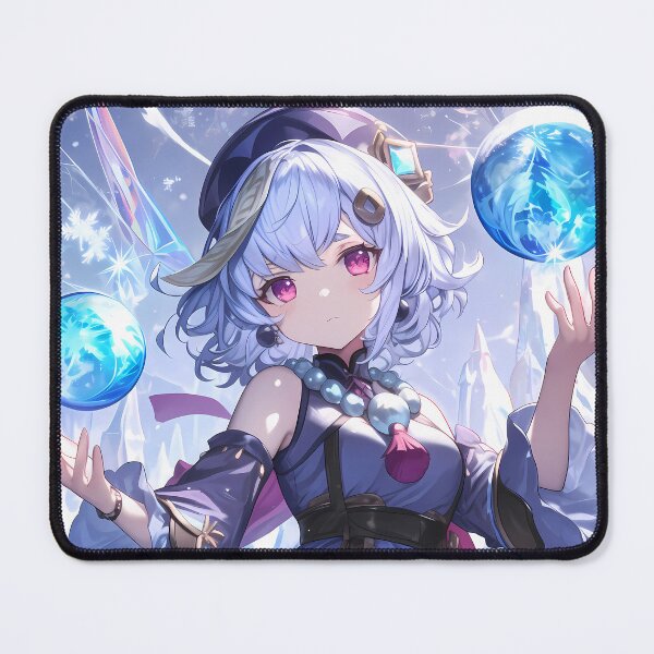 Item preview, Qiqi Genshin Impact Cryo Orbs Snowy Cute Charm designed and sold by Spraykart.