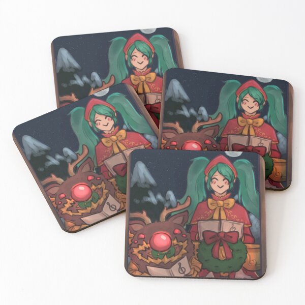 Item preview, Sona and Kog'Maw Christmas Carol designed and sold by PortPortmanArt.