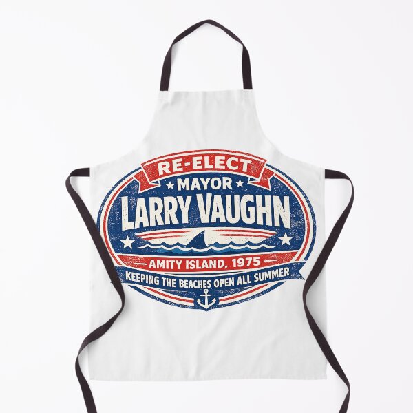 Item preview, Re-Elect Mayor Larry Vaughn Amity Island 1975 Decal | Vintage Beach Town Campaign Parody designed and sold by DiamondSkyShirt.