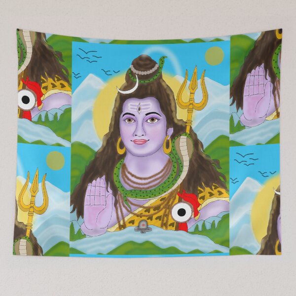 Item preview, Mahadeva Divine Artwork – Lord Shiva Spiritual Illustration designed and sold by Harshit_Digital_Arts.