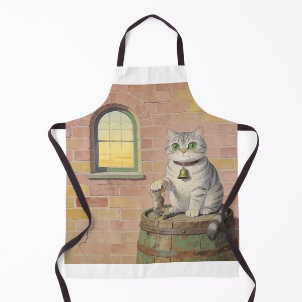 Item preview, Folk Art Cat Portrait - Vintage Primitive Painting designed and sold by PictorialWhimsy.