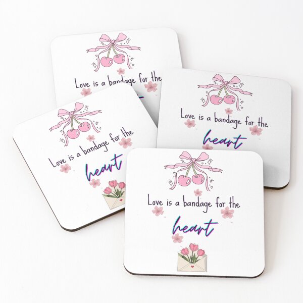 Item preview, Love Is a Bandage for the Heart – Cute Kawaii Cherry Design designed and sold by Valiabeth.