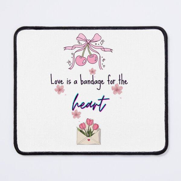 Item preview, Love Is a Bandage for the Heart – Cute Kawaii Cherry Design designed and sold by Valiabeth.