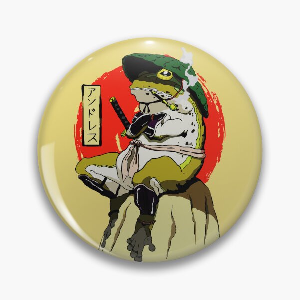 Item preview, Japanese Samurai Frog with Red Sun designed and sold by RamyGallery.