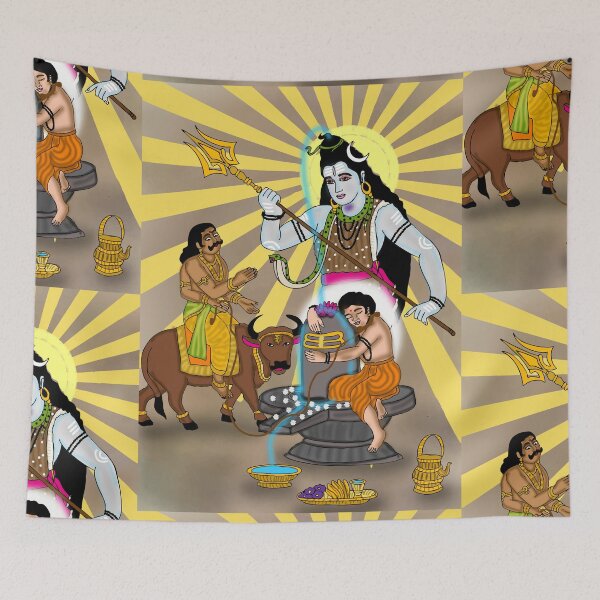Item preview, Mahadeva Mythological Artwork – Shiva Divine Energy Illustration designed and sold by Harshit_Digital_Arts.