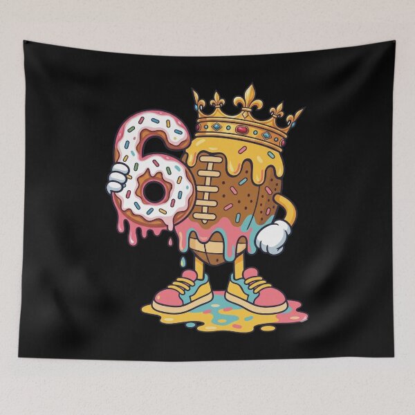 Item preview, Football 6th Birthday Ice Cream Drip Six Year Old designed and sold by KIROSALS.