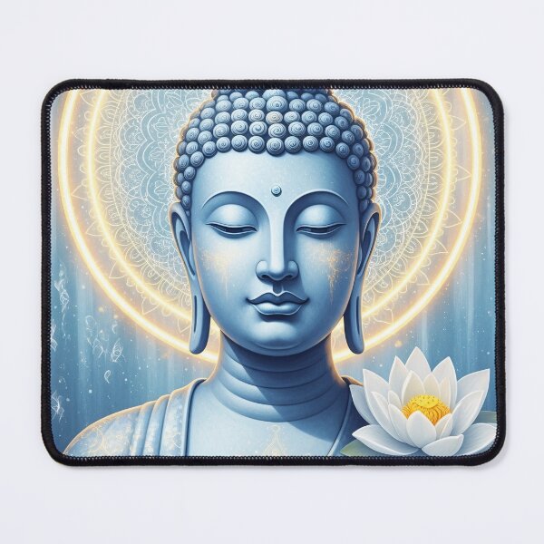Item preview, Buddha Meditation Blue Zen Spiritual Wall Art designed and sold by PixorStudio.