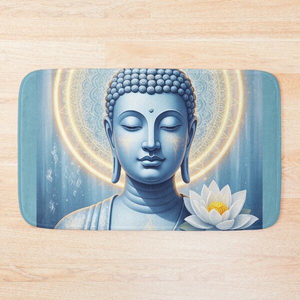 Item preview, Buddha Meditation Blue Zen Spiritual Wall Art designed and sold by PixorStudio.