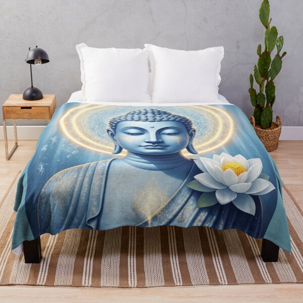 Item preview, Buddha Meditation Blue Zen Spiritual Wall Art designed and sold by PixorStudio.