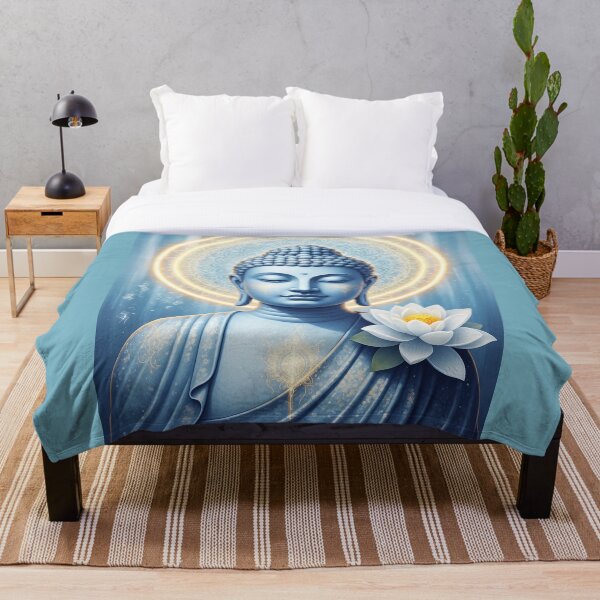 Item preview, Buddha Meditation Blue Zen Spiritual Wall Art designed and sold by PixorStudio.