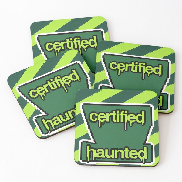 Item preview, Certified Haunted Pixel Art - Retro Gaming Meme designed and sold by PictorialWhimsy.