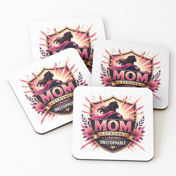 Item preview, Mom, Strong, Loving, Unstoppable designed and sold by RisingWolfStudio.
